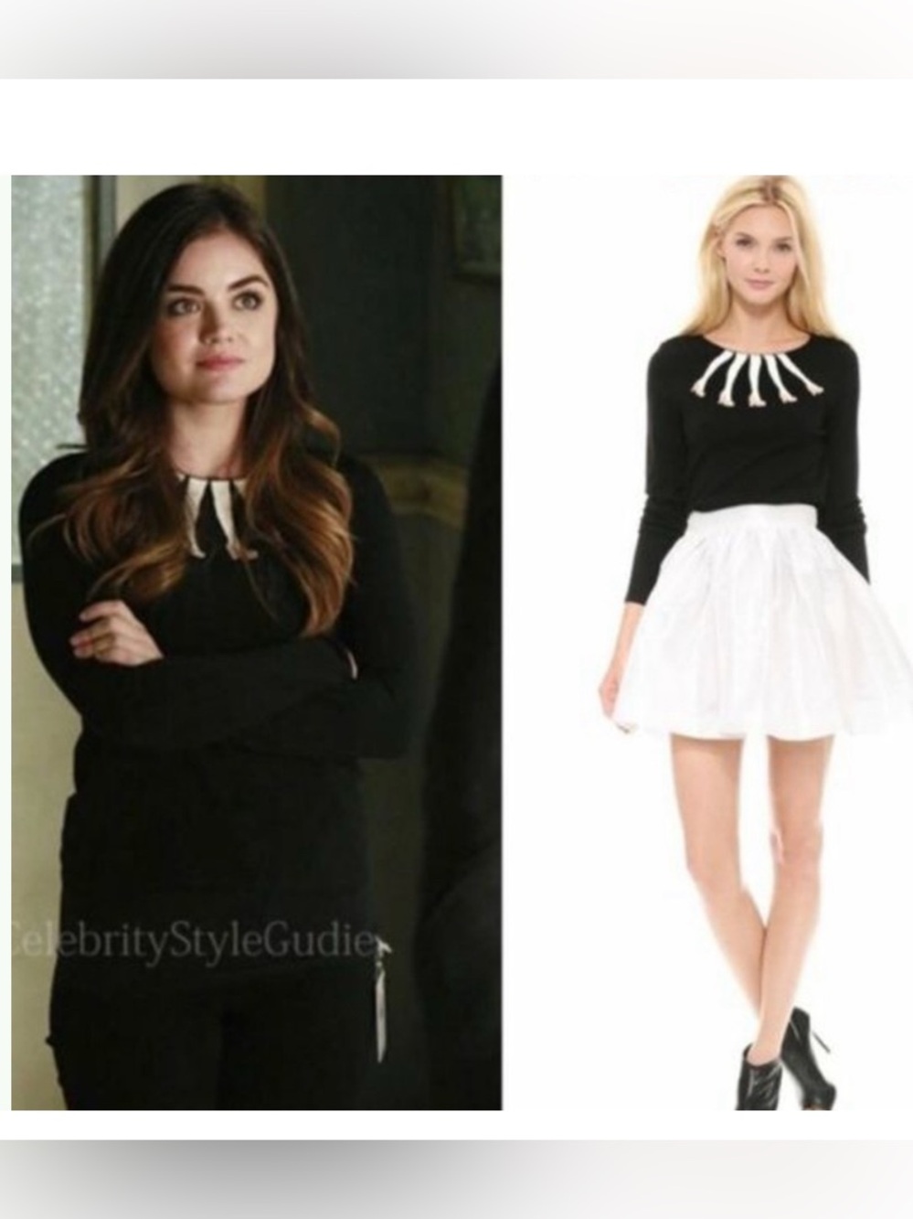 Alice + Olivia black intarsia sweater size S